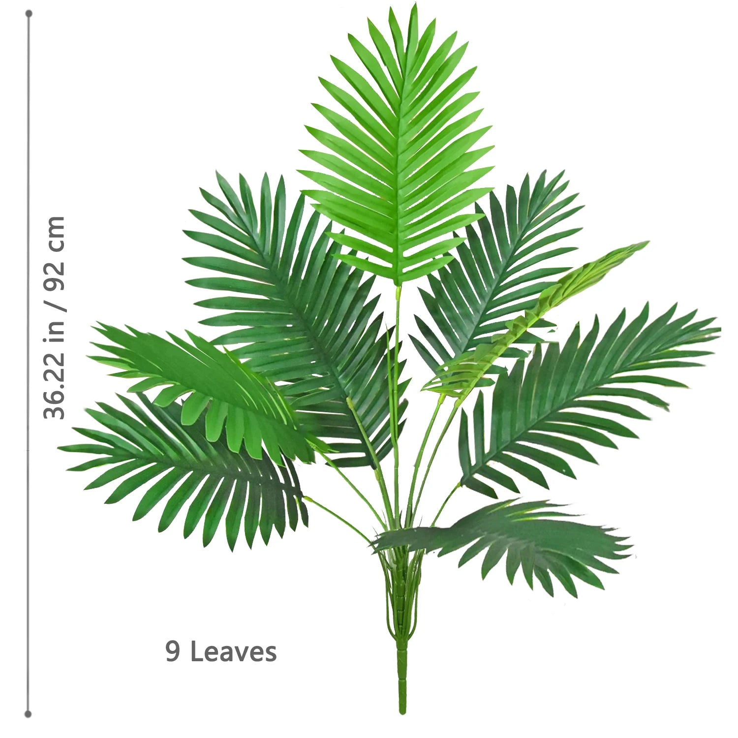 53-123cm  Artificial Palm Tree Tropical Fake Plant Green Plastic Palm Leaf Branches Suitable for Home Garden Decoration
